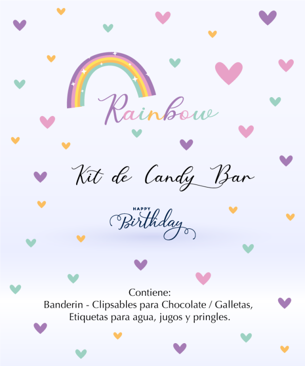 Kit-Imprimible-Rainbow para Candy Bar