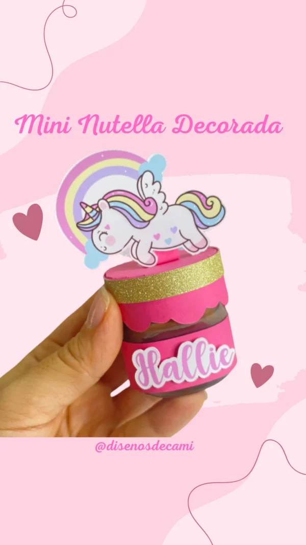 Mini Nutella Unicornio Candy Bar